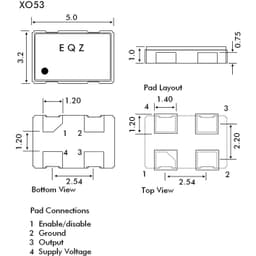 20.000MHZ XO53050UITAEuroquartz