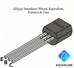 2N5551 Datasheet: Pinout, Equivalent, Features & Uses