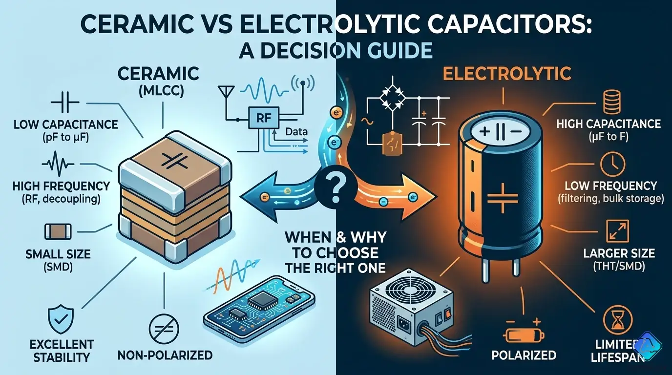 Ceramic vs Electrolytic Capacitors: When to Use Each