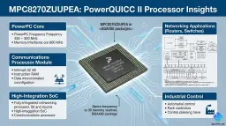 MPC8270ZUUPEA: PowerQUICC II Specs & Legacy Design Guide